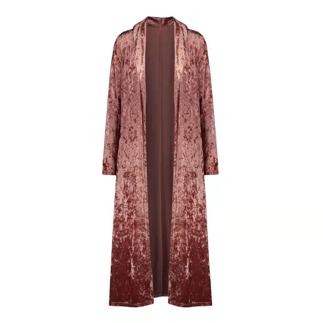 Long velvet coat for women Lune London