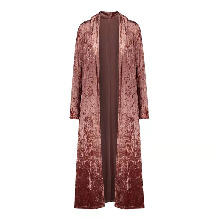 Long velvet coat for women Lune London