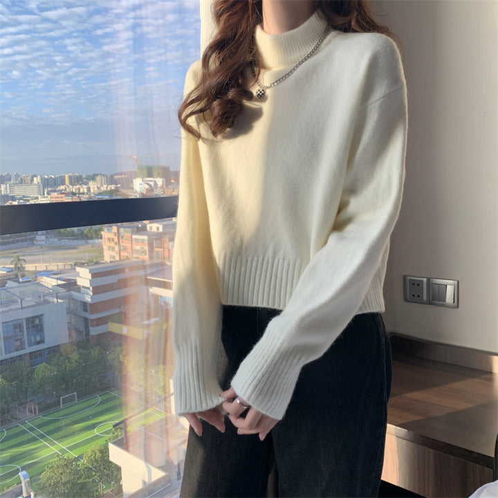 Pull à col roulé confortable pour femmes avec coupe décontractée en tricot de haute qualité Chic & Stil