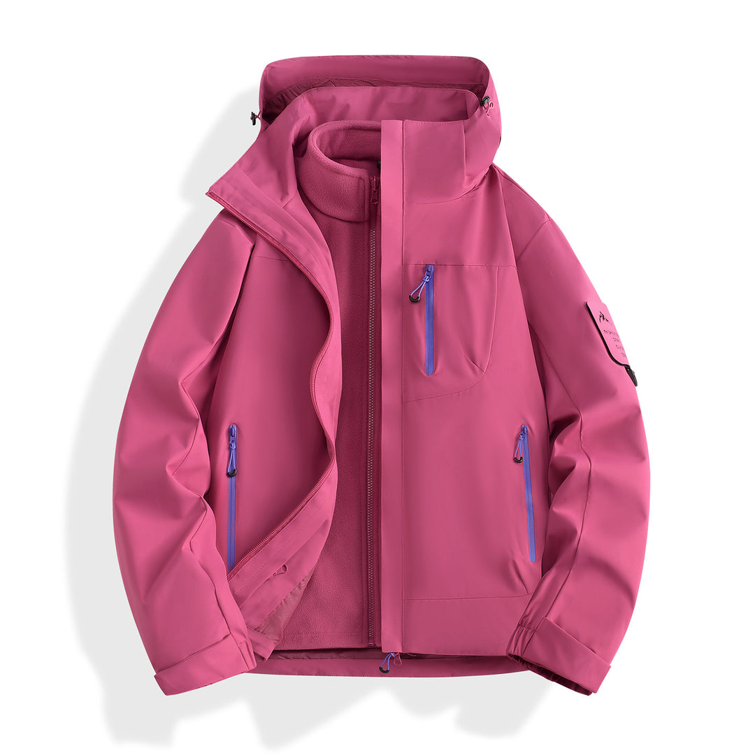 Women's two-layer softshell parka with removable fleece lining and waterproof zippers Amarae