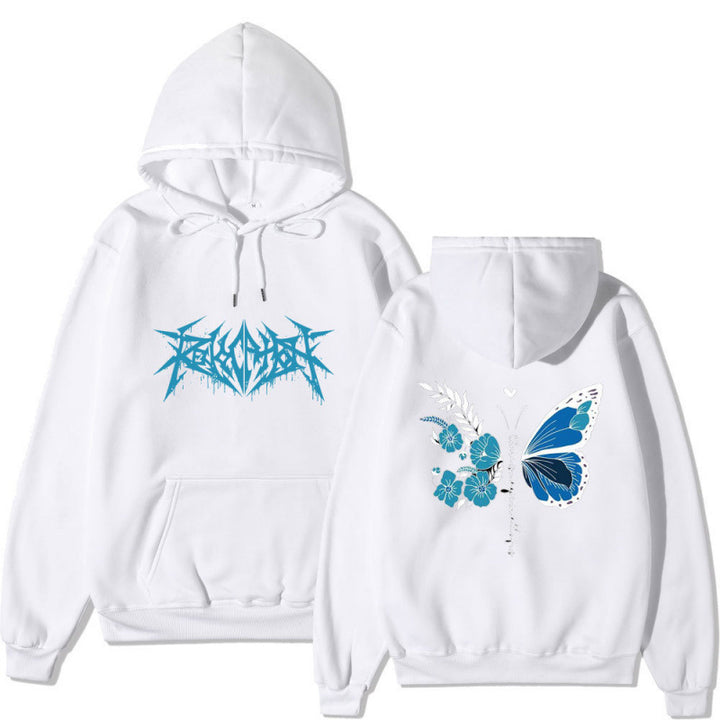 Women's hoodie with unique butterfly and flower motif Lune London