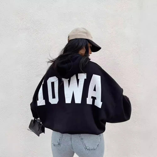 Oversized hoodie for women with a catchy inscription Amarae