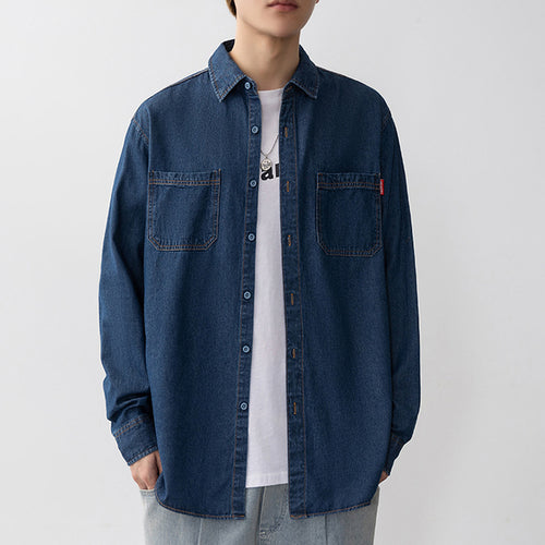 Men Modern Denim Shirt with Pockets Amarae