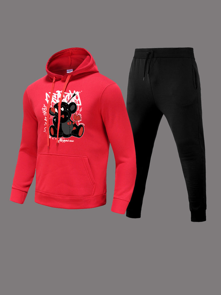Women's sport hoodie set and jogging pants with a cute pattern Lune London