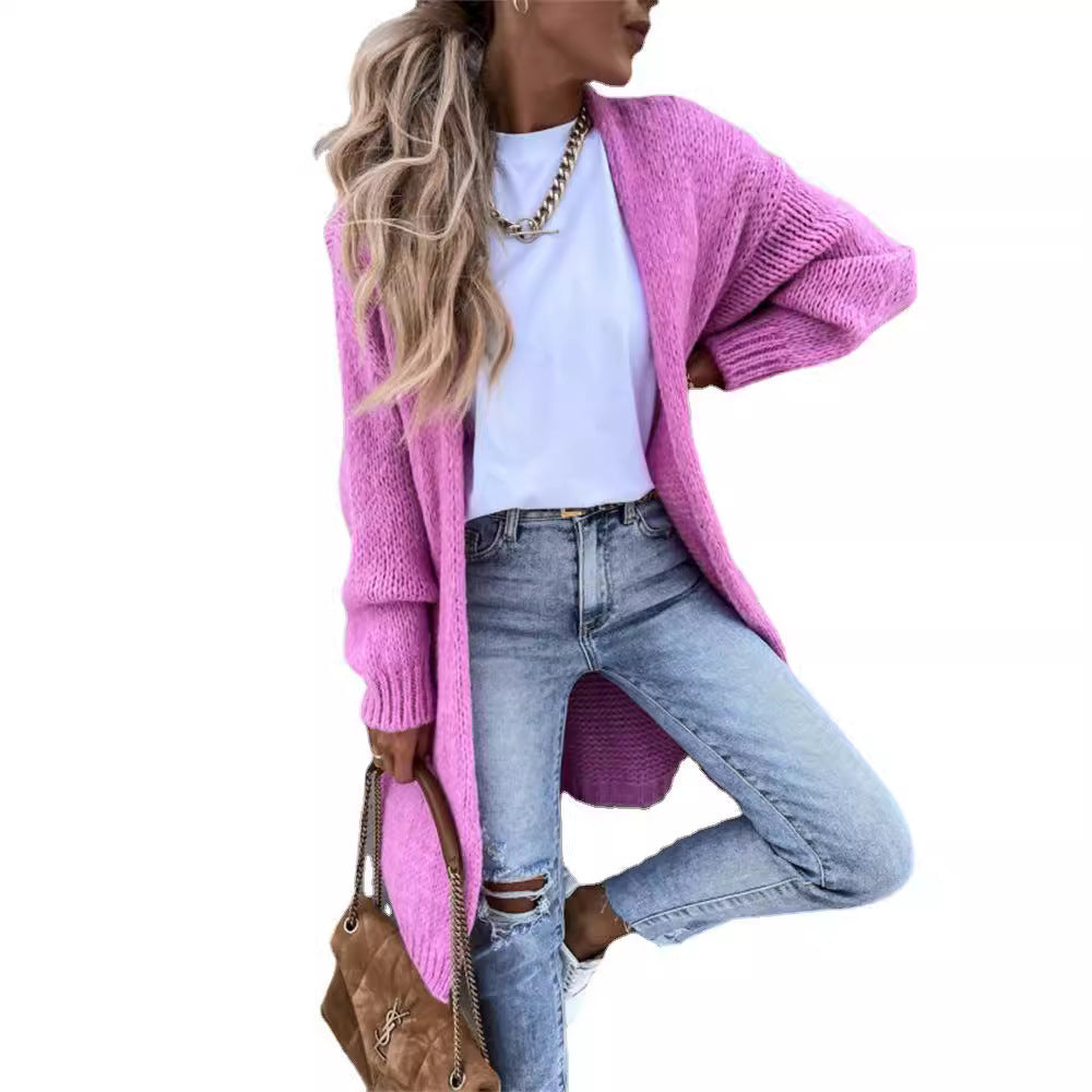 Ladies Open Knit Cardigan with Chunky Knits and a Relaxed Fit Lune London