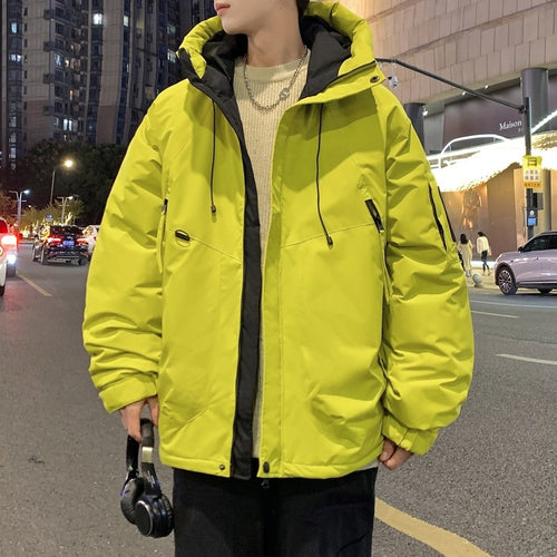 Functional winter jacket for men with insulating padding and adjustable hood Amarae
