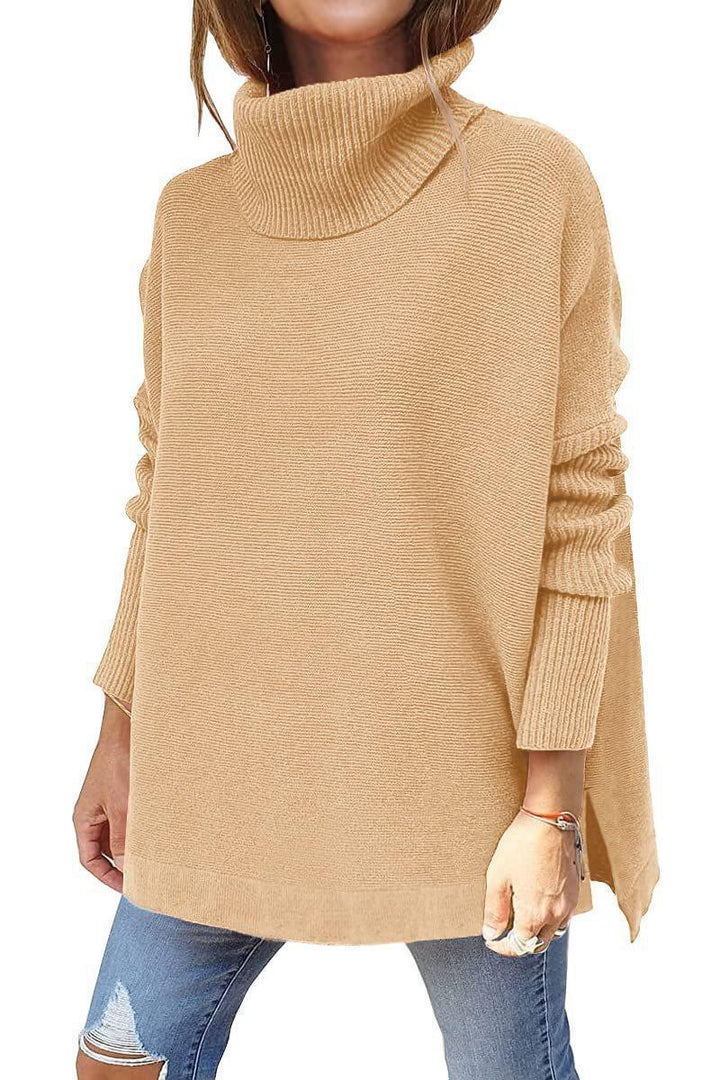 Comfortable turtleneck sweater for women with a textured design and a loose fit Lune London