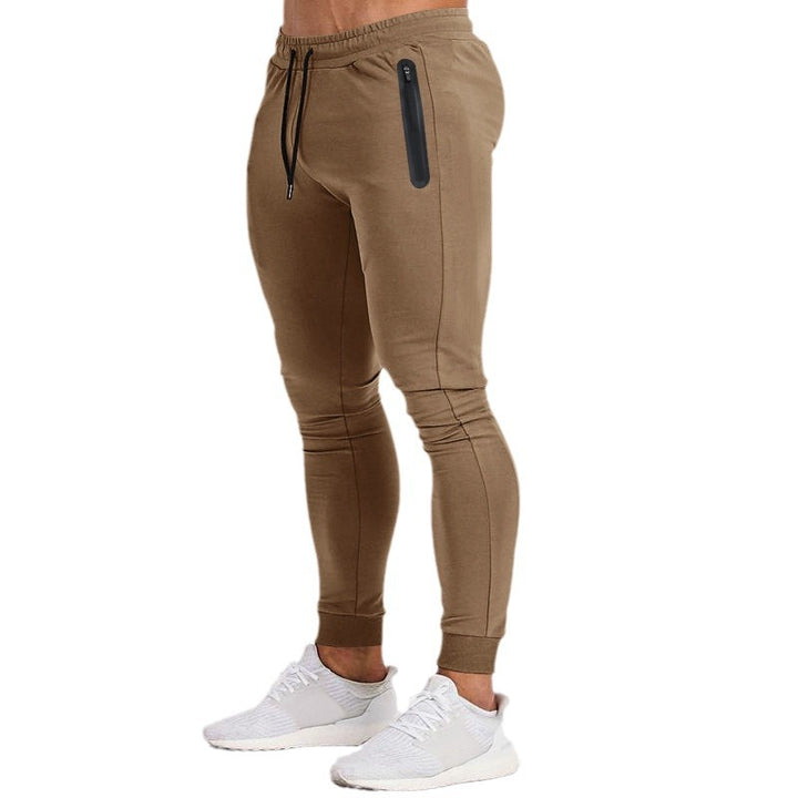 Fitted men's training pants with side zipper Lune London