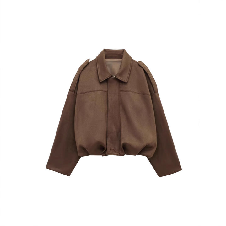 Trendy and casual faux leather jacket for women with a modern fit Lune London