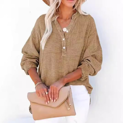Oversized shirt for women with button placket Amarae