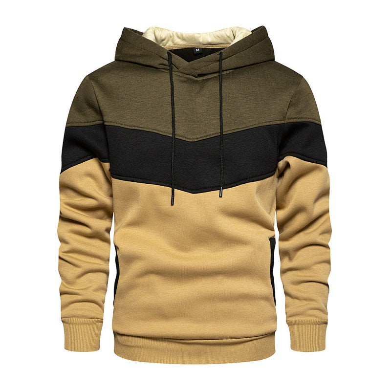 Men's hoodie with contrasting color blocks and a soft lining Lune London