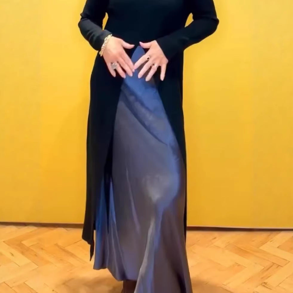 Robe Maxi Élégante pour Femme avec Fente Latérale Raffinée Chic & Stil