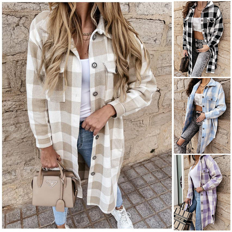 Veste à carreaux pour femmes Chic & Stil