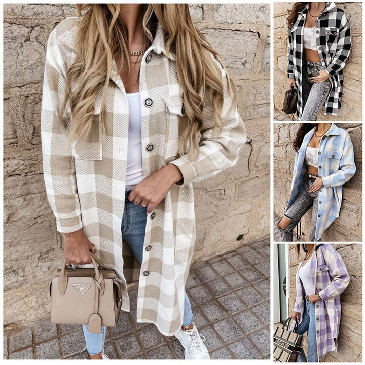 Veste à carreaux pour femmes Chic & Stil