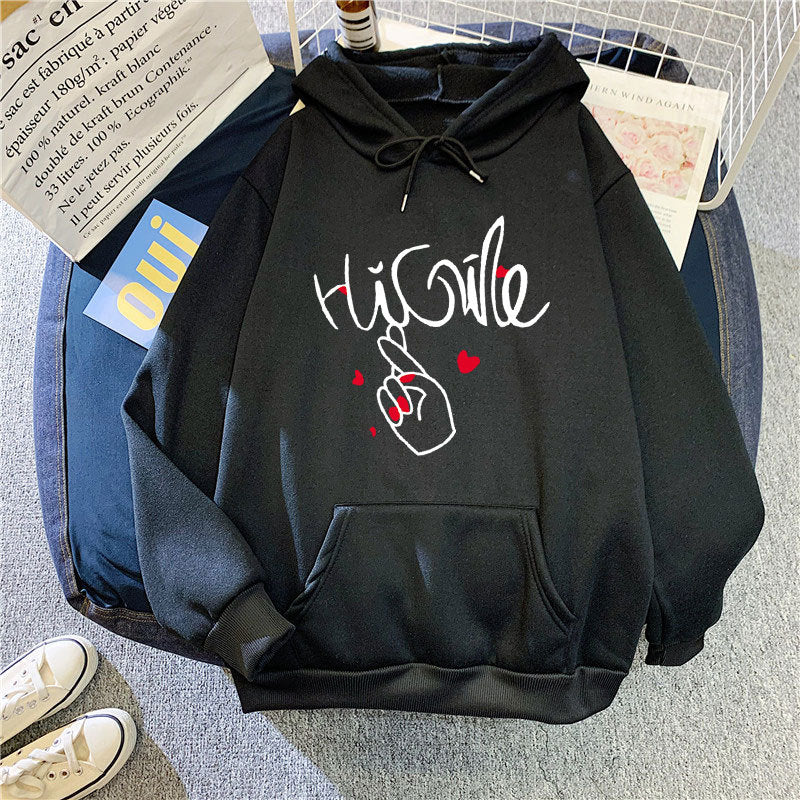 Ladies hoodie with creative graphic design Chic & Stil