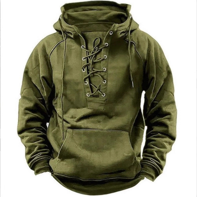Men's hoodie with trendy lacing and soft inner lining Lune London