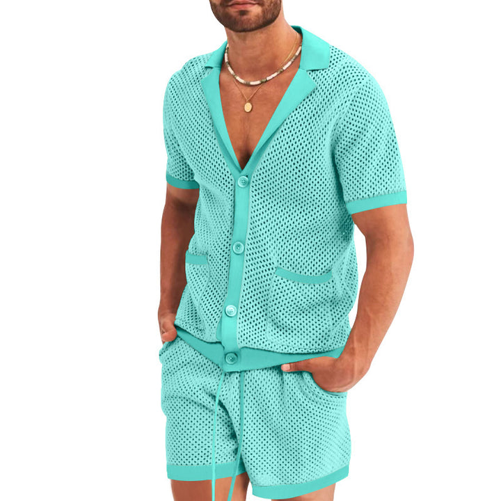 Breathable summer set for men with open mesh structure Lune London