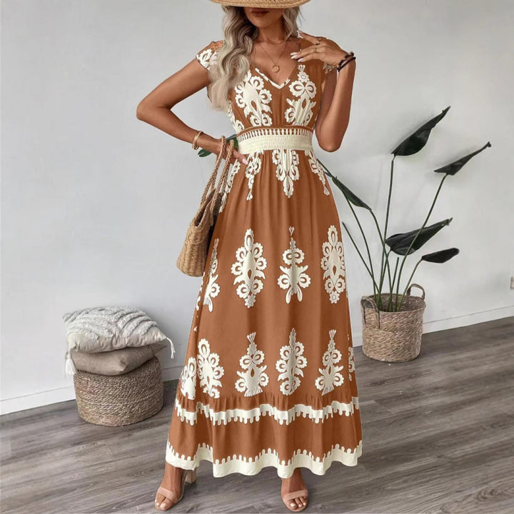 Bohemian maxi dress for women with A-line silhouette Lune London