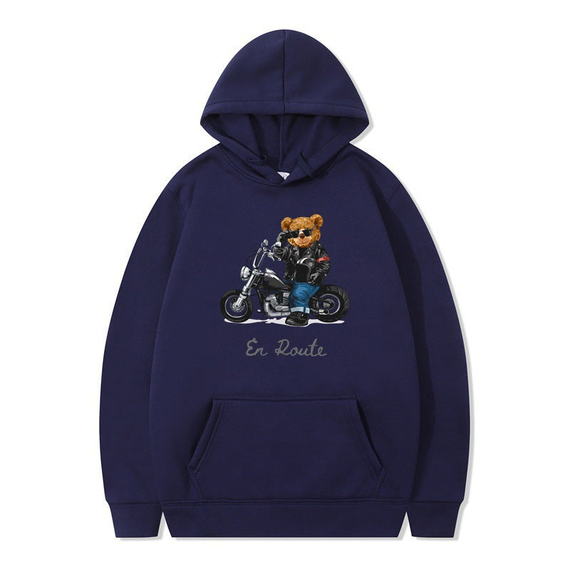 Women's hoodie with unique bear design and casual fit Lune London