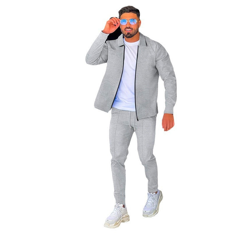 Men's sports leisure set with zipper and breathable structure Lune London