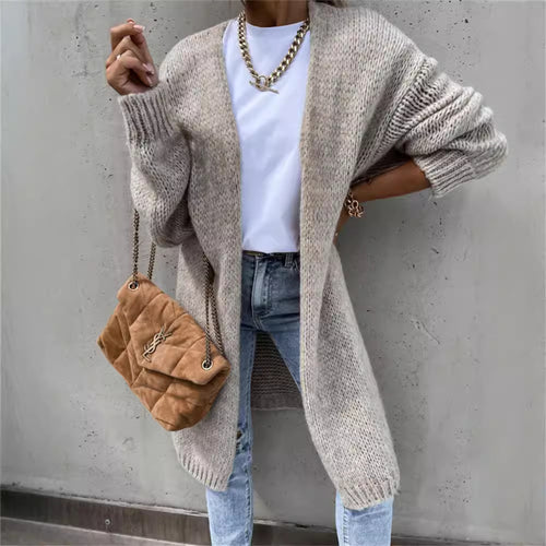 Chunky knit coat for women with deep pockets and trendy cut Amarae