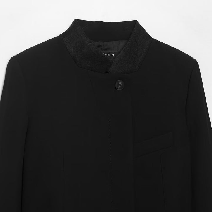Women's cropped blazer with stand collar Amarae