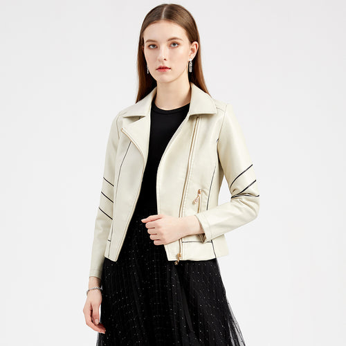 Trendy faux leather jacket for women with a structured design Amarae