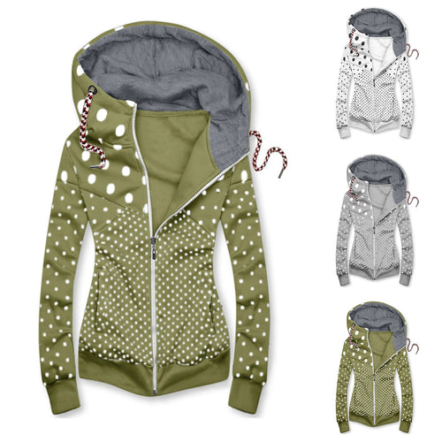 Women's sports jacket with playful polka dot pattern Amarael