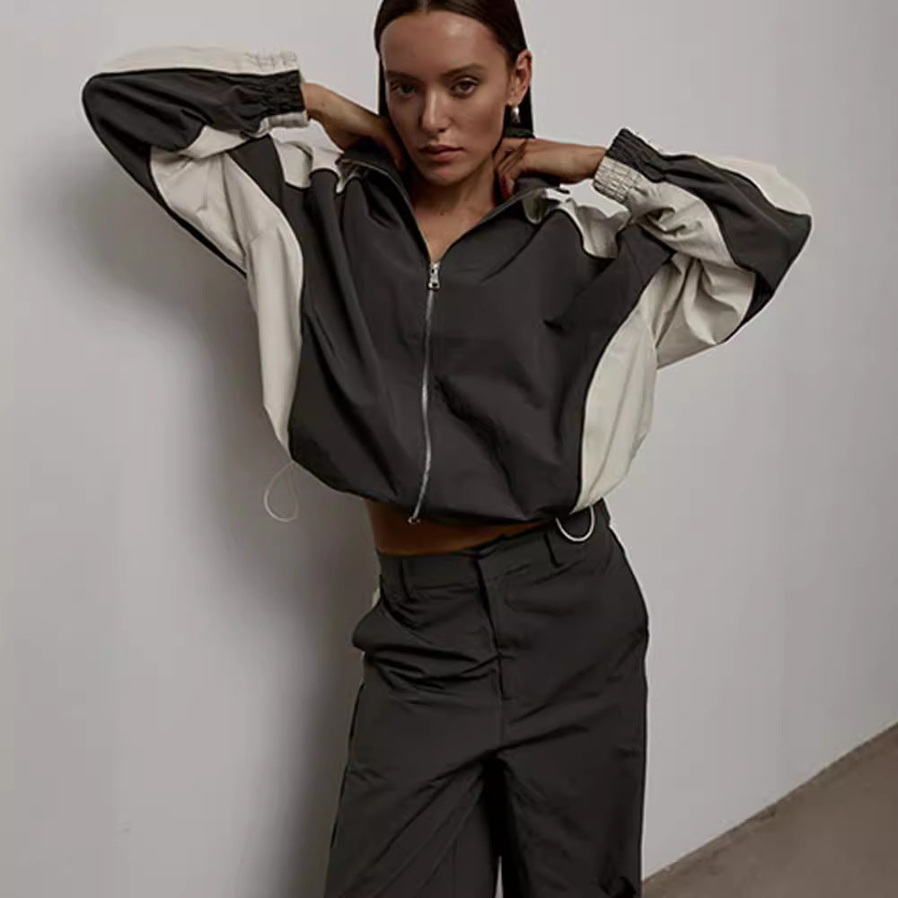 Ladies sports jacket with stand-up collar and full zip Lune London
