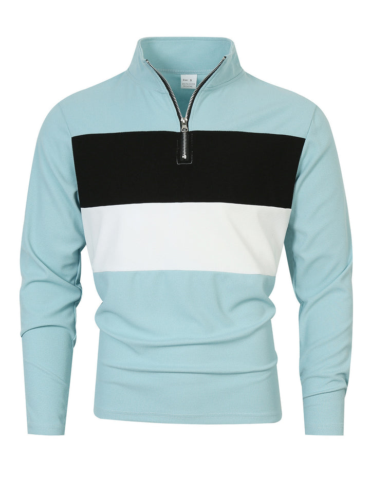 Pull-over zippé pour hommes avec une coupe de couleur tendance et un style confortable Lune London