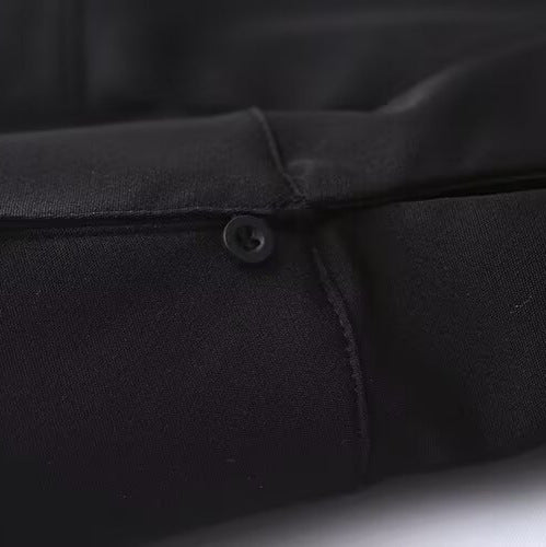 Women's finely flowing shirt blouse with narrow button placket and classic shirt collar Amarae