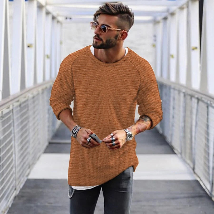 Lune London | Men's casual sweater with innovative knit pattern