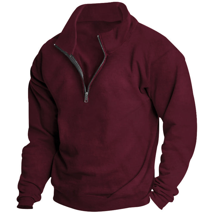 Women's high neck pullover with sporty zipper Lune London