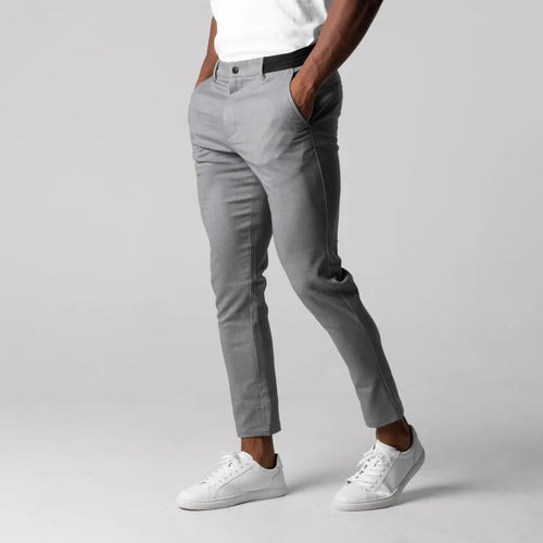 Men's Chino Pants with Slim Fit Cut and Elastic Waistband Amarae
