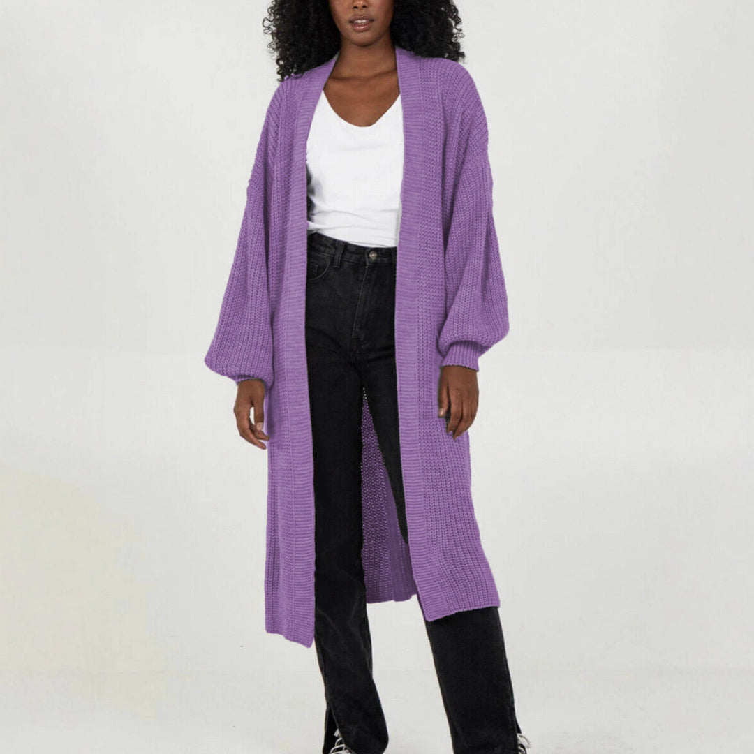 Ladies Large knitted cardigan with airy silhouette and voluminous sleeves Lune London