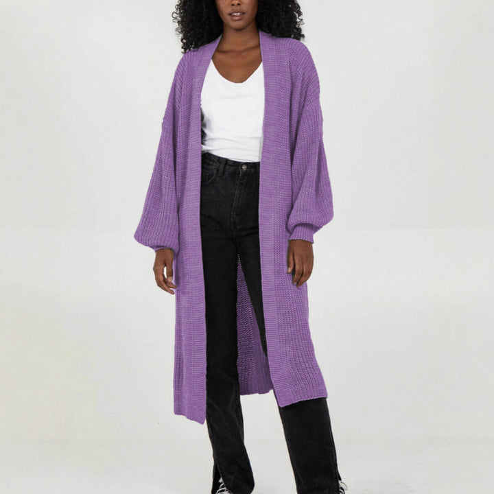 Ladies Large knitted cardigan with airy silhouette and voluminous sleeves Lune London