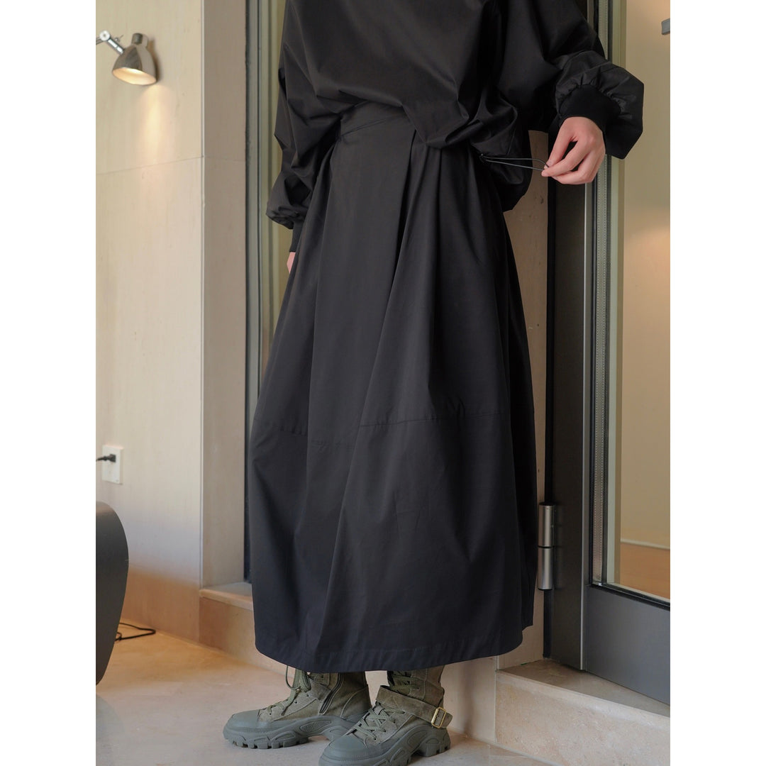 Women Longer Oversize Raincoat with concealed snap button placket and side pockets Amarae