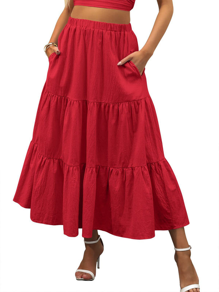 Lune London women's layered maxi skirt