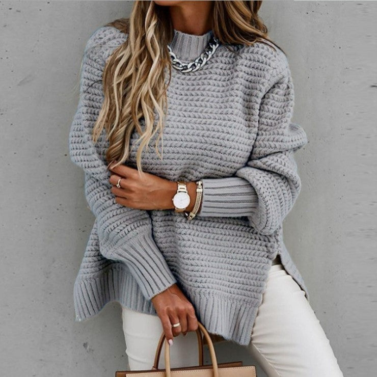 Ladies Soft Knit Sweater with Trendy Textured Pattern Lune London