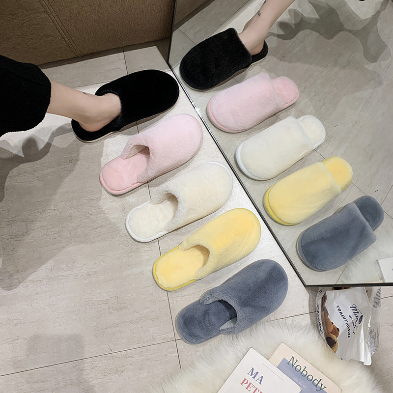 Ladies Plush Slippers in Soft Material Lune London