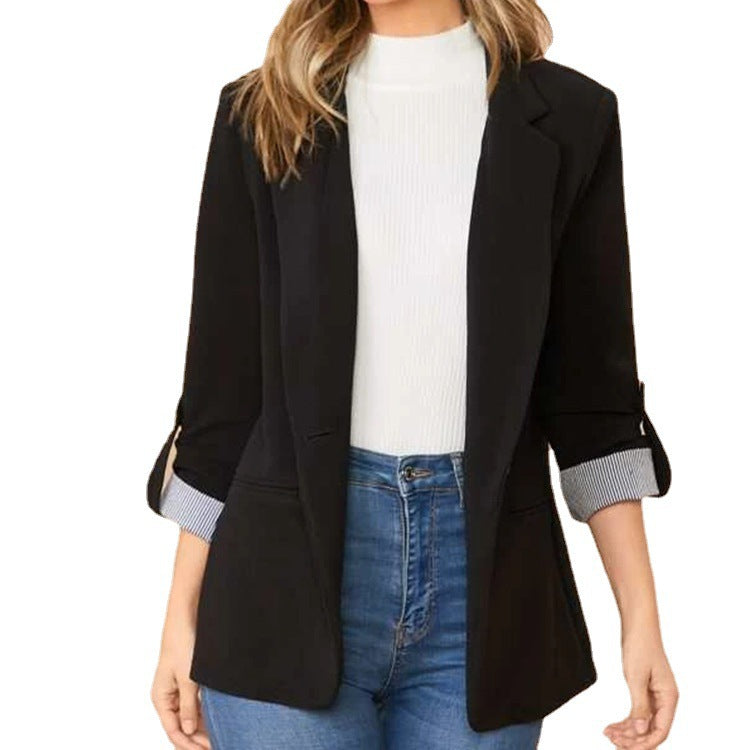 Women's Elegant Blazer Jacket with Contrast Details Lune London