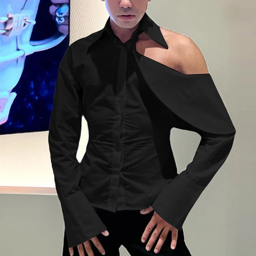 Women's fashion blouse with asymmetric collar and high-quality finishing Amarae