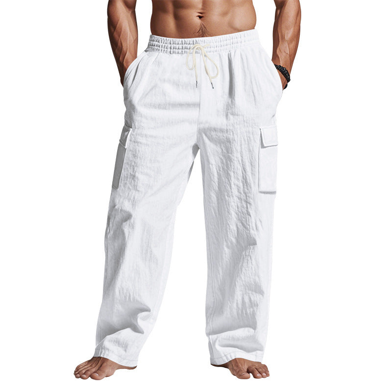 Casual cargo pants for men with elastic waistband and practical side pockets Lune London
