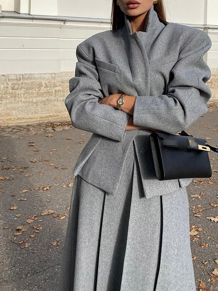 Oversized wool jacket for women in modern style Lune London