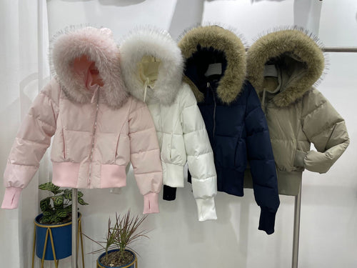 Warm Lightweight Quilted Detachable Hood Winter Jacket Women | Amarae