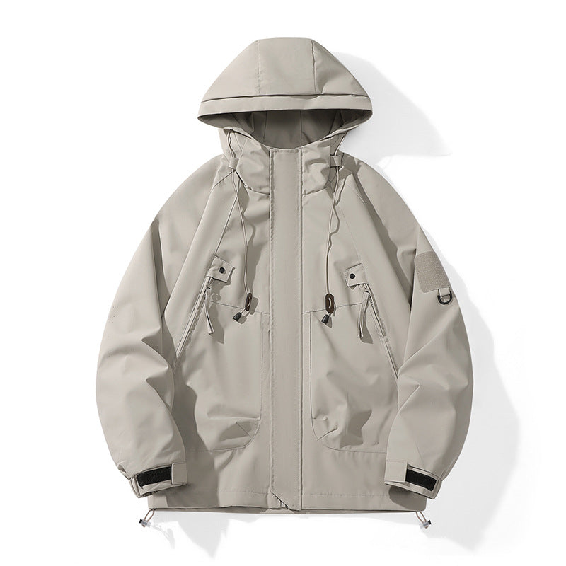 Technical outdoor jacket for women with adjustable hood design and practical pockets Amarae