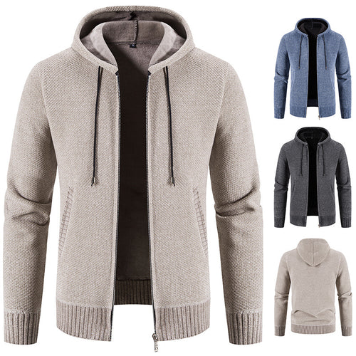 Men's knit hoodie jacket with structured design Amarae