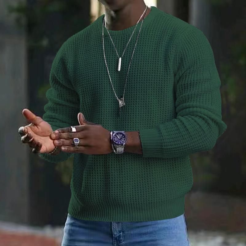 Structured knit pullover for men in soft material Lune London
