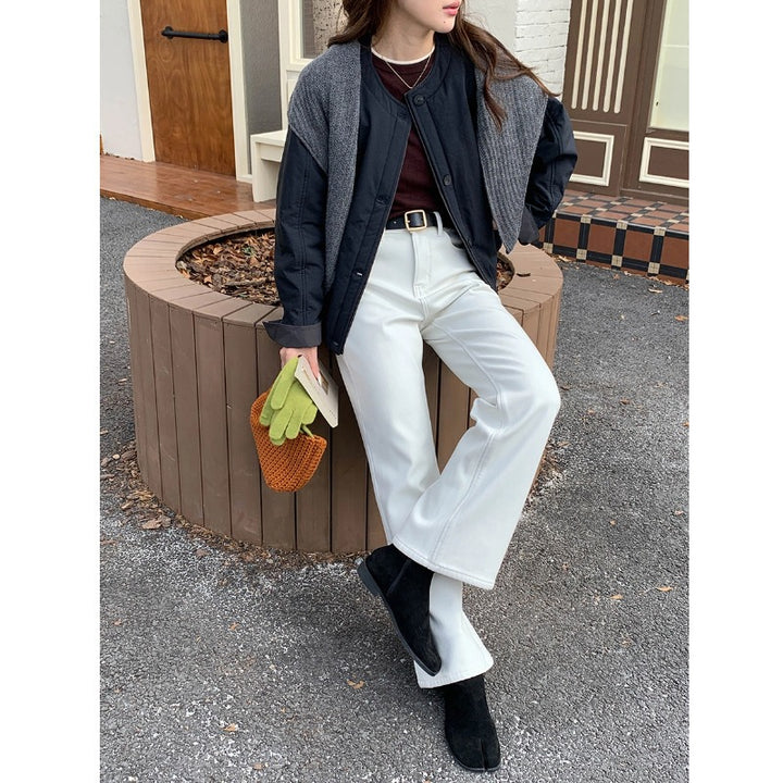 Women's casual transitional jacket with practical buttons and elegant cut Chic & Stil