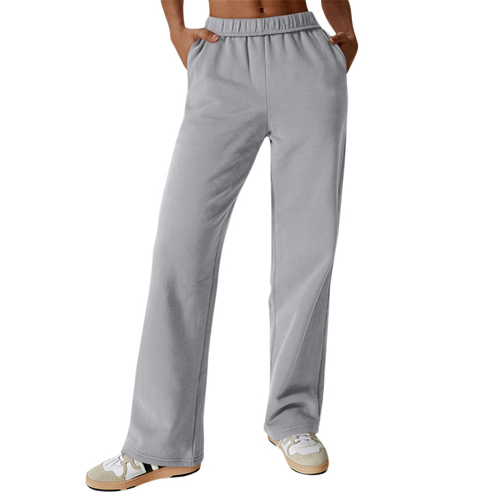 Women comfortable leisure pants with elastic waistband and practical side pockets Chic & Stil